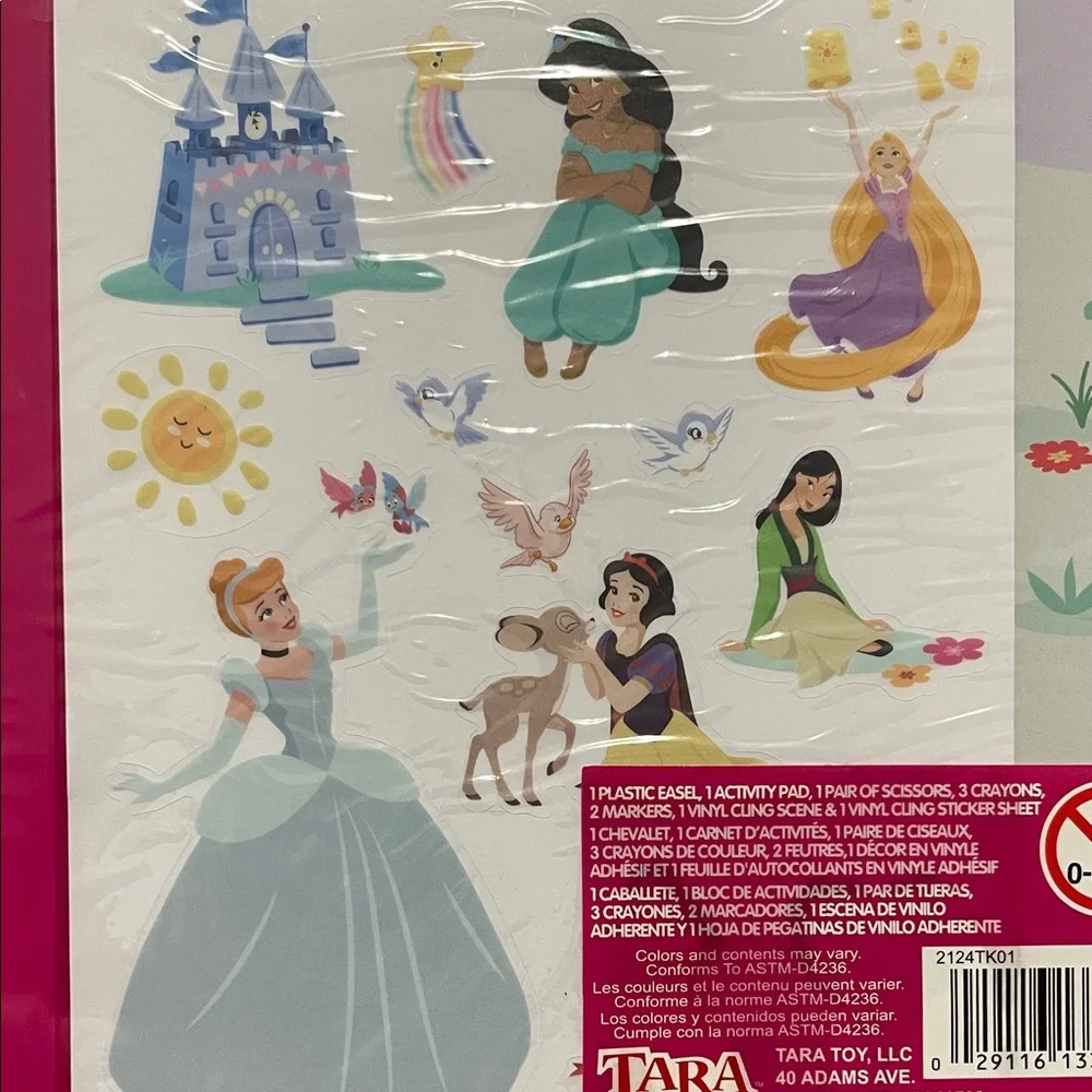 Disney Princess Mini Activity Set and Easel,Stickers,Crayons,Scissors, Markers